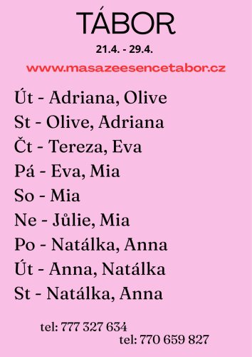 st-čt 6.-7.5. Olivie